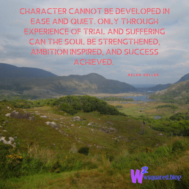 Character cannot be developed in ease and quiet. Only through experience of trial and suffering can the soul be strengthened, ambition inspired, and success achieved.